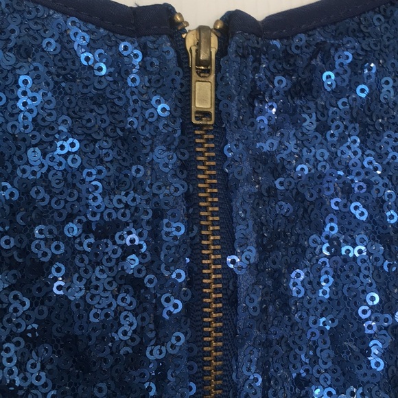 Blue Sequins Dress Size medium - Picture 6 of 7